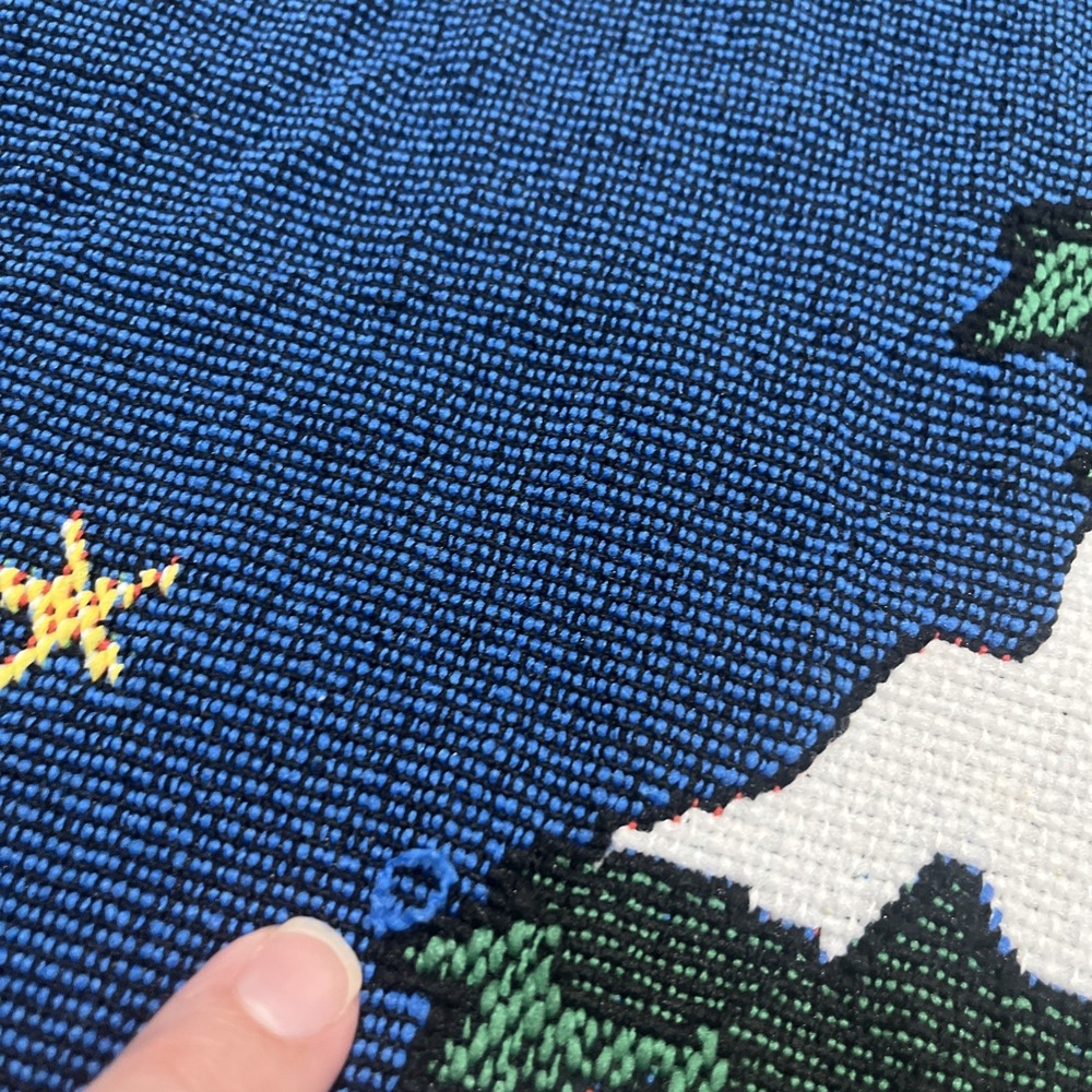 Rare‎ Mr Peanut Throw Blanket Planters Christmas Snowman Woven Tapestry 46 X 34 - Picture 6 of 7
